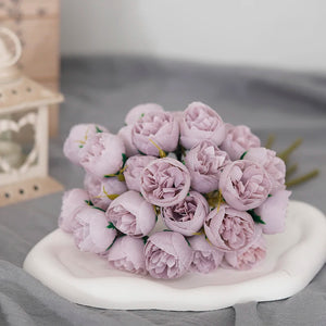 27heads Pink Roses Peony Artificial Flowers Silk Bouquet for Table Vase Arrange Home Wedding Decoration Roses Fake Flowers