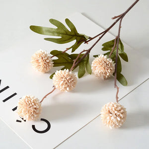 5 Heads Dandelion Artificial Flowers Bridal Bouquet Wedding Home Party Decor Flower Arrangement Christmas Decoration Hydrangea