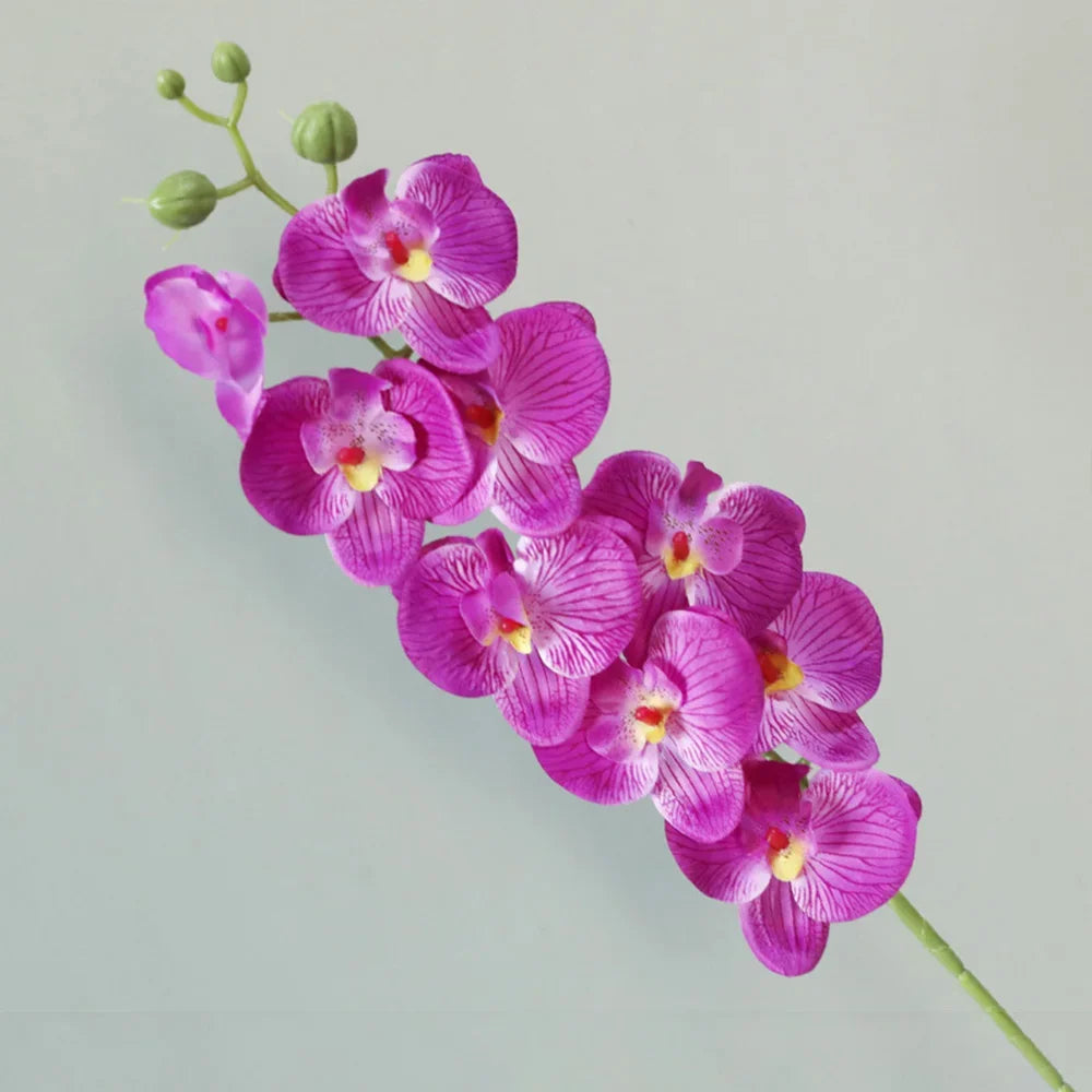 69cm Artificial Phalaenopsis Flower Branches Real Touch Faux Orchid Stems for Floral Arrangement Wedding Party Home Decoration